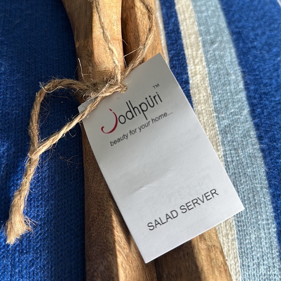 Jodhpuri Wooden Salad Server Set - Picture 4 of 4